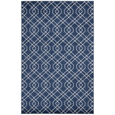 Safavieh 4 x 6 ft. Amherst Power Loomed Rectangle Area Rug Navy & Beige AMT407P-4